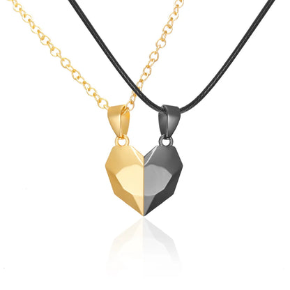 Fashion Heart Shape Alloy Plating Unisex Pendant Necklace 1 Set