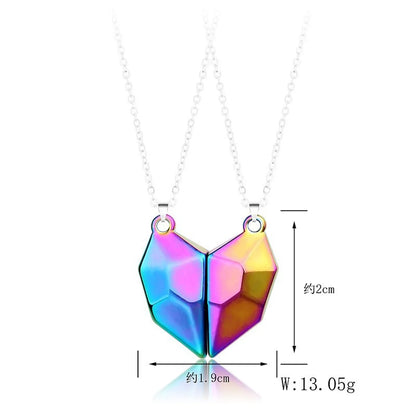 Fashion Heart Shape Alloy Plating Unisex Pendant Necklace 1 Set