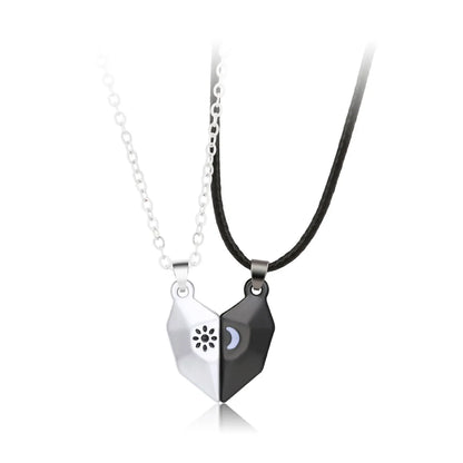 Fashion Heart Shape Alloy Plating Unisex Pendant Necklace 1 Set