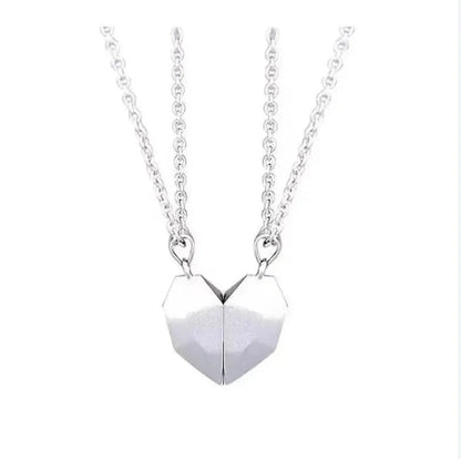 Fashion Heart Shape Alloy Plating Unisex Pendant Necklace 1 Set