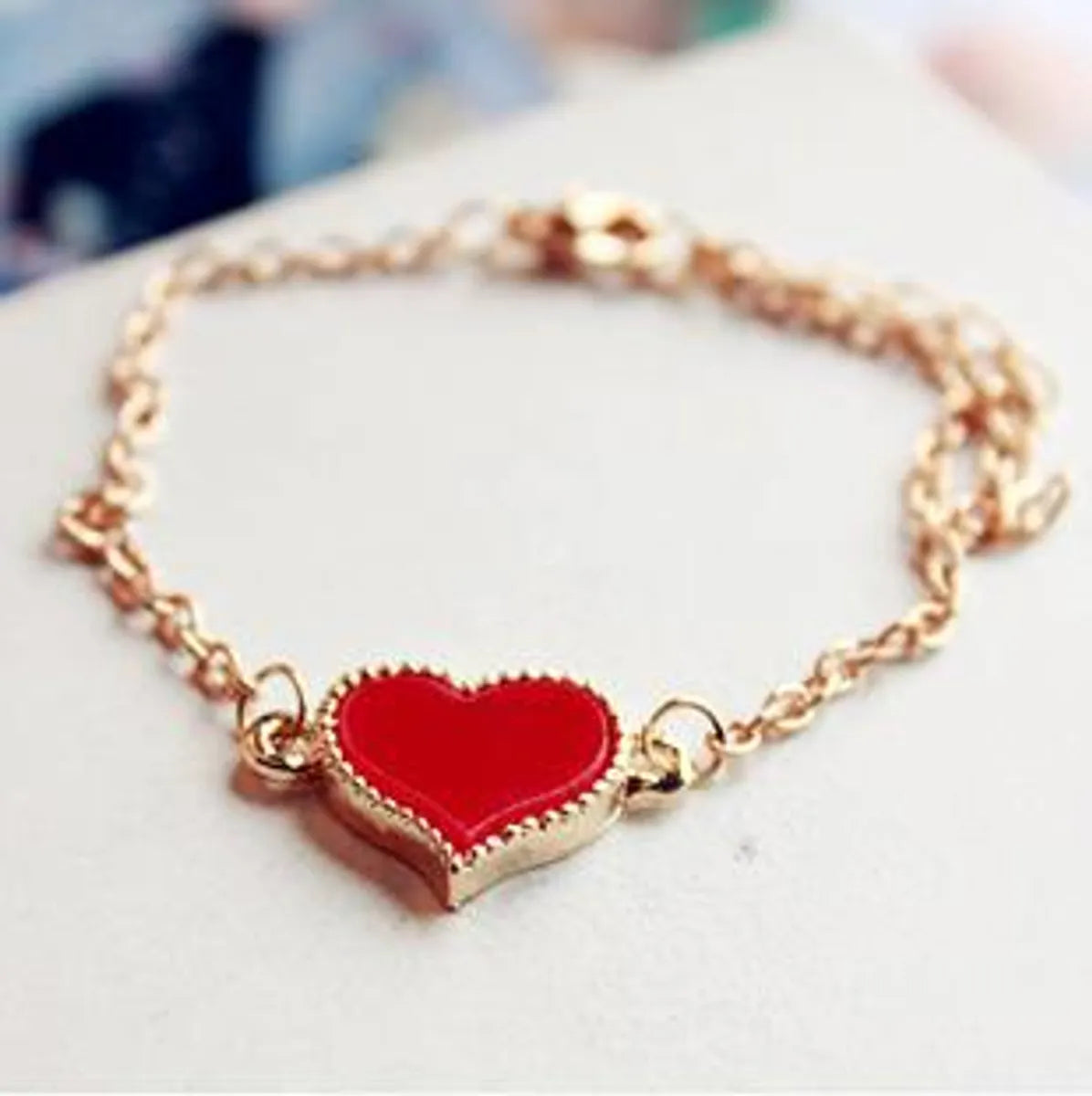 Fashion Heart Shape Alloy Plating Women's Bracelets