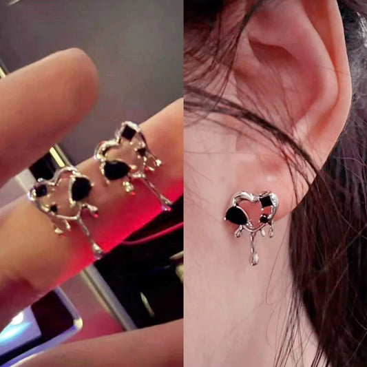 Fashion Heart Shape Alloy Plating Women's Ear Studs 1 Pair