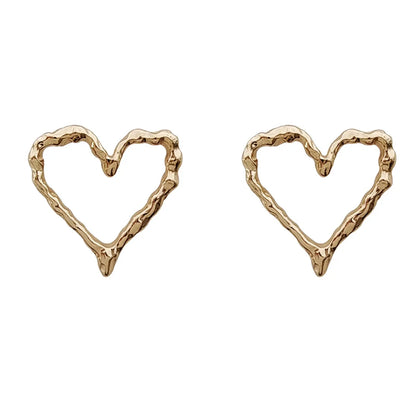 Fashion Heart Shape Alloy Plating Women's Ear Studs 1 Pair