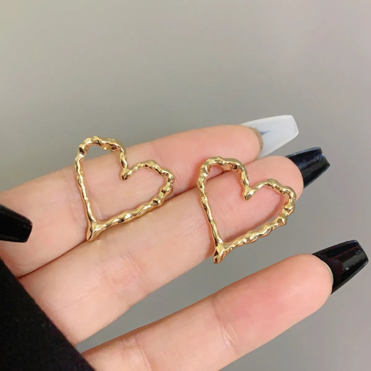 Fashion Heart Shape Alloy Plating Women's Ear Studs 1 Pair