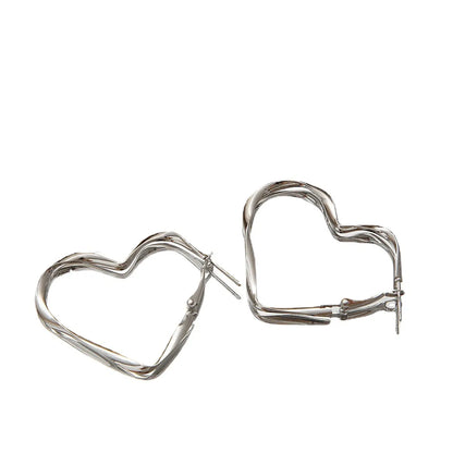 Fashion Heart Shape Alloy Plating Women's Earrings 1 Pair