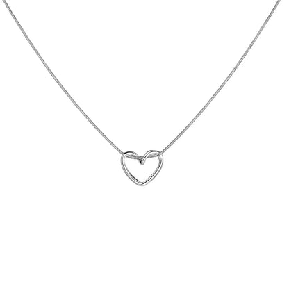 Fashion Heart Shape Alloy Plating Women's Necklace 1 Piece