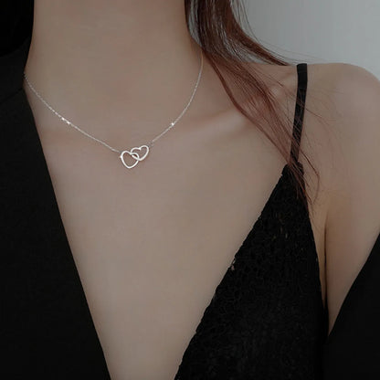 Fashion Heart Shape Alloy Plating Women'S Pendant Necklace 1 Piece