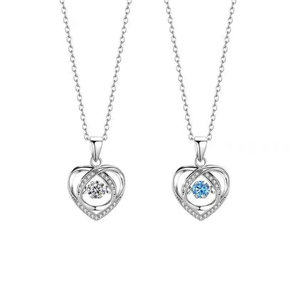 Fashion Heart Shape Alloy Plating Zircon Women's Pendant Necklace