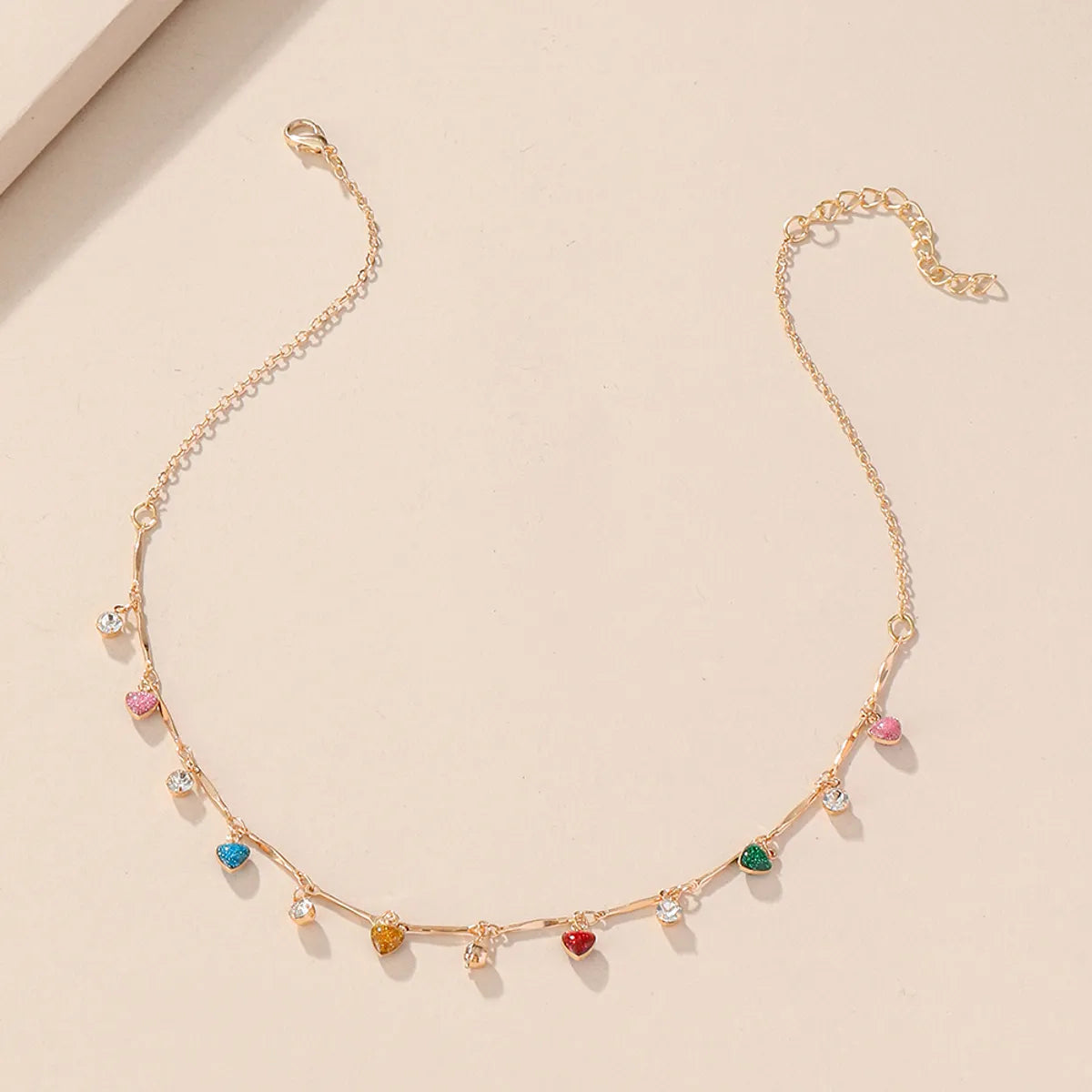 Fashion Heart Shape Alloy Rhinestones Women's Choker