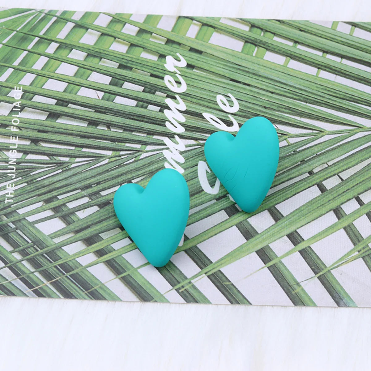 Fashion Heart Shape Arylic Spray Paint Women'S Earrings 1 Pair