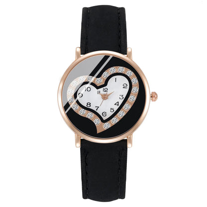 Fashion Heart Shape Buckle Quartz Women'S Watches