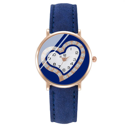 Fashion Heart Shape Buckle Quartz Women'S Watches