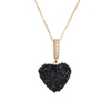 Fashion Heart Shape Copper Inlay Zircon Pendant Necklace 1 Piece