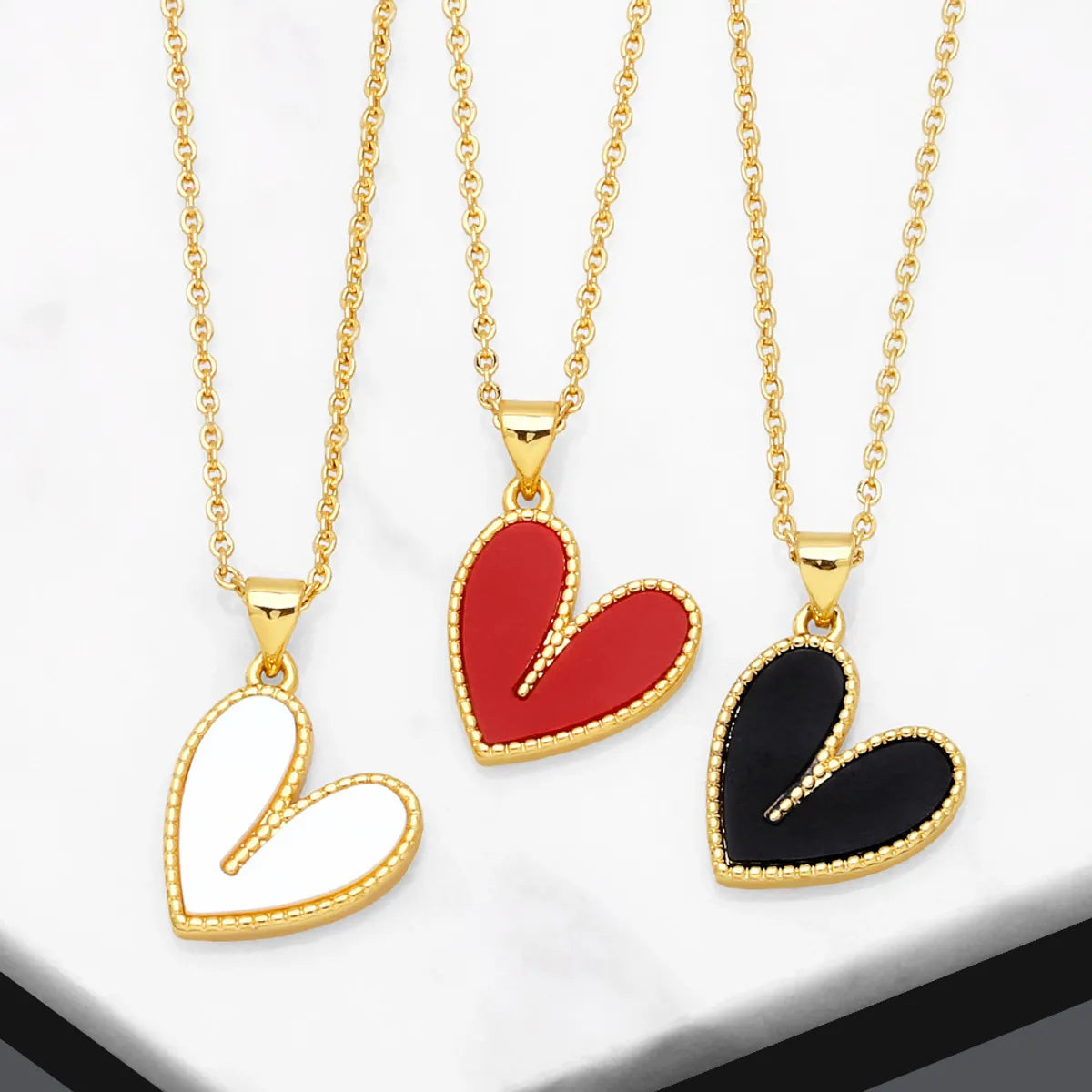 Fashion Heart Shape Copper Plating Pendant Necklace 1 Piece