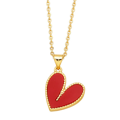 Fashion Heart Shape Copper Plating Pendant Necklace 1 Piece