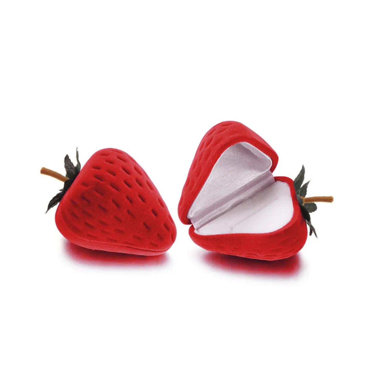 Fashion Heart Shape Flocking Jewelry Boxes