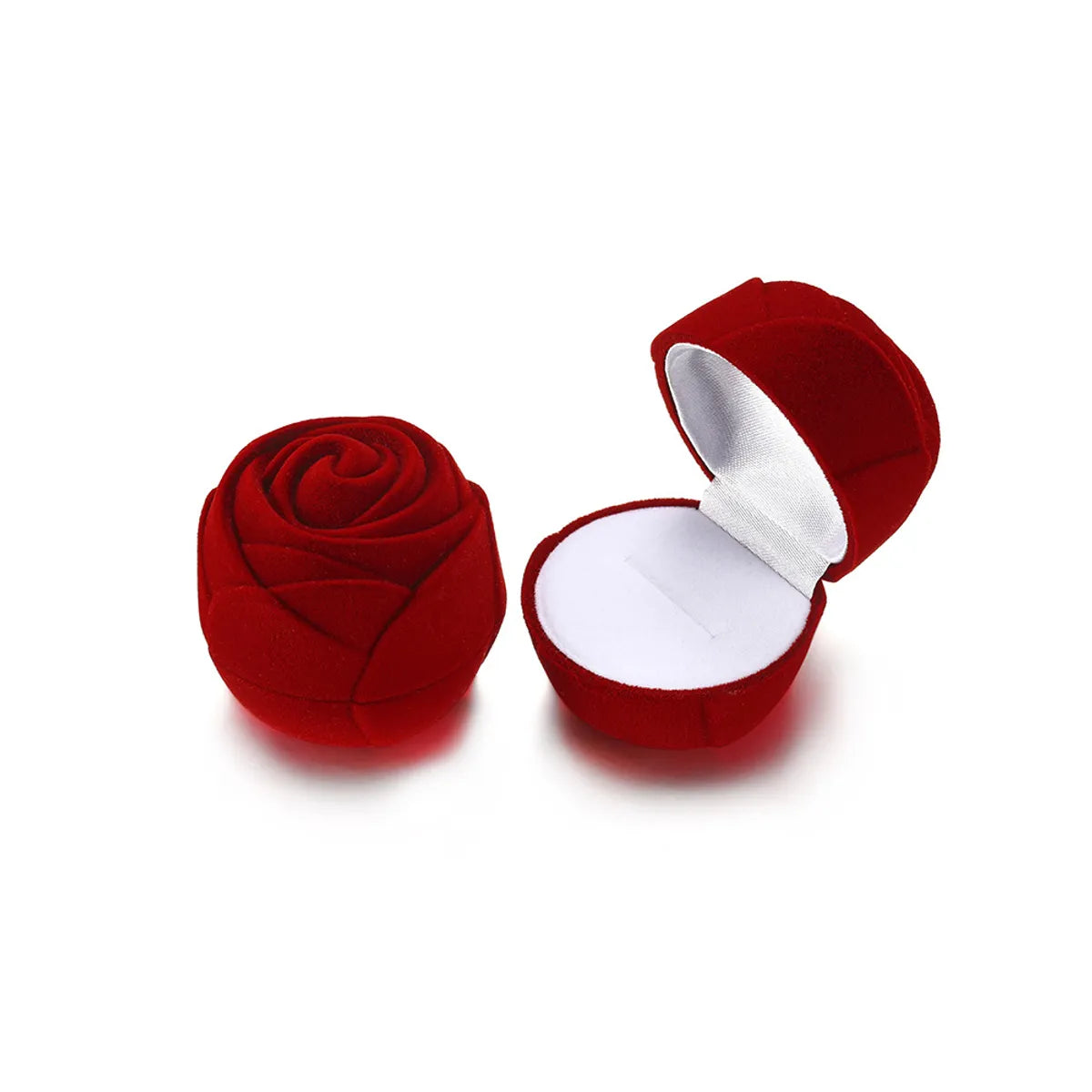 Fashion Heart Shape Flocking Jewelry Boxes