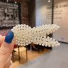 Fashion Heart Shape Flower Bow Knot Alloy Inlay Artificial Pearls Rhinestones Hair Clip 1 Piece