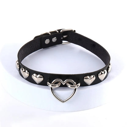 Fashion Heart Shape Metal Choker