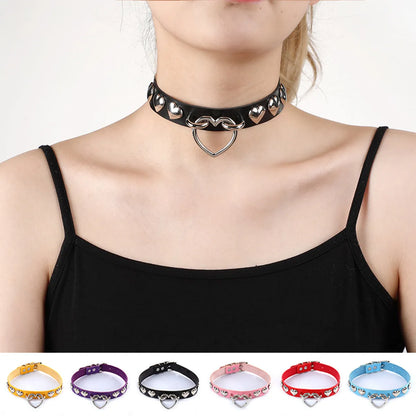 Fashion Heart Shape Metal Choker