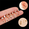 Fashion Heart Shape Metal Plating Inlay Zircon Ear Studs 1 Piece