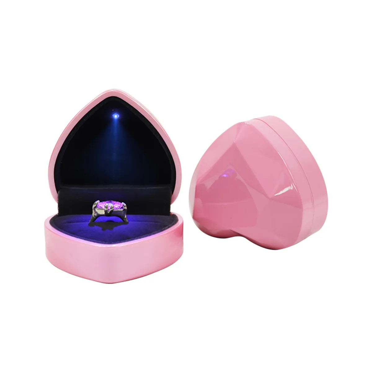 Fashion Heart Shape Plastic Jewelry Boxes 1 Piece