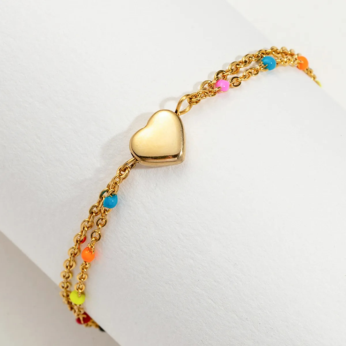 Fashion Heart Shape Stainless Steel Bracelets Plating Stainless Steel Bracelets