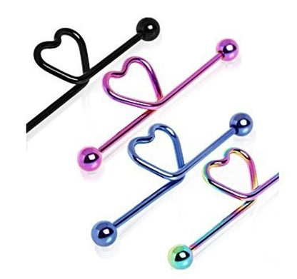 Fashion Heart Shape Stainless Steel Ear Studs 1 Piece