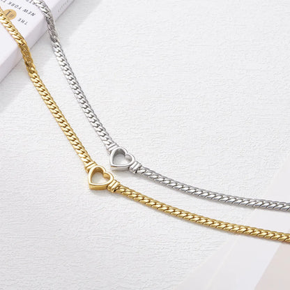 Ig Style Heart Shape Stainless Steel Plating Necklace