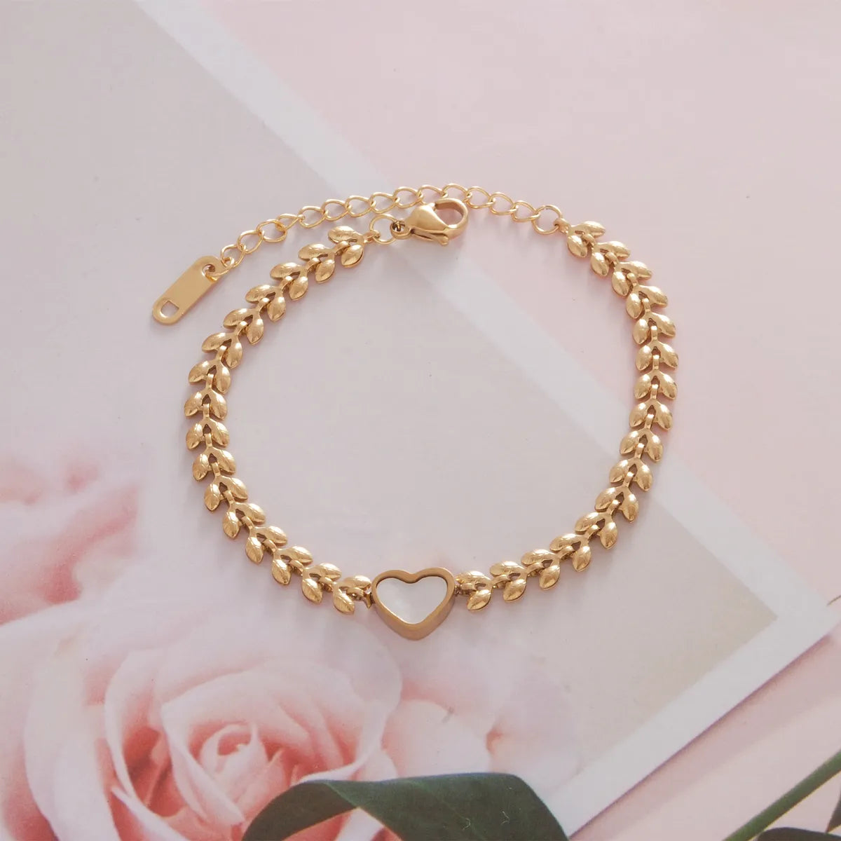 Fashion Heart Shape Stainless Steel Plating Bracelets 1 Piece