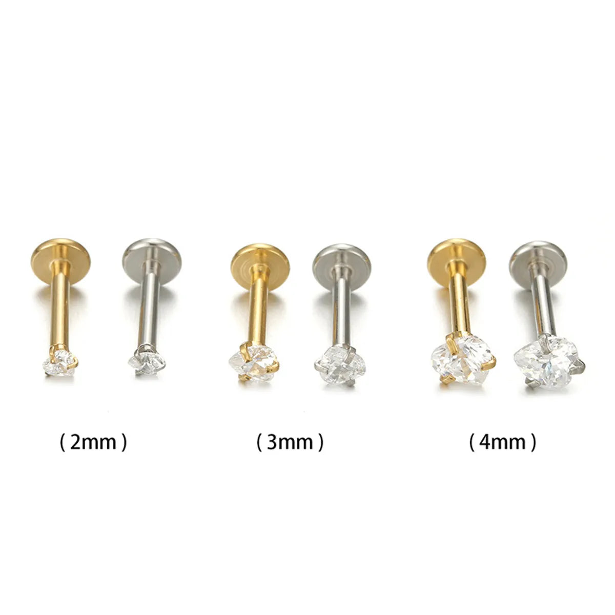 Fashion Heart Shape Stainless Steel Plating Lip Stud 1 Piece