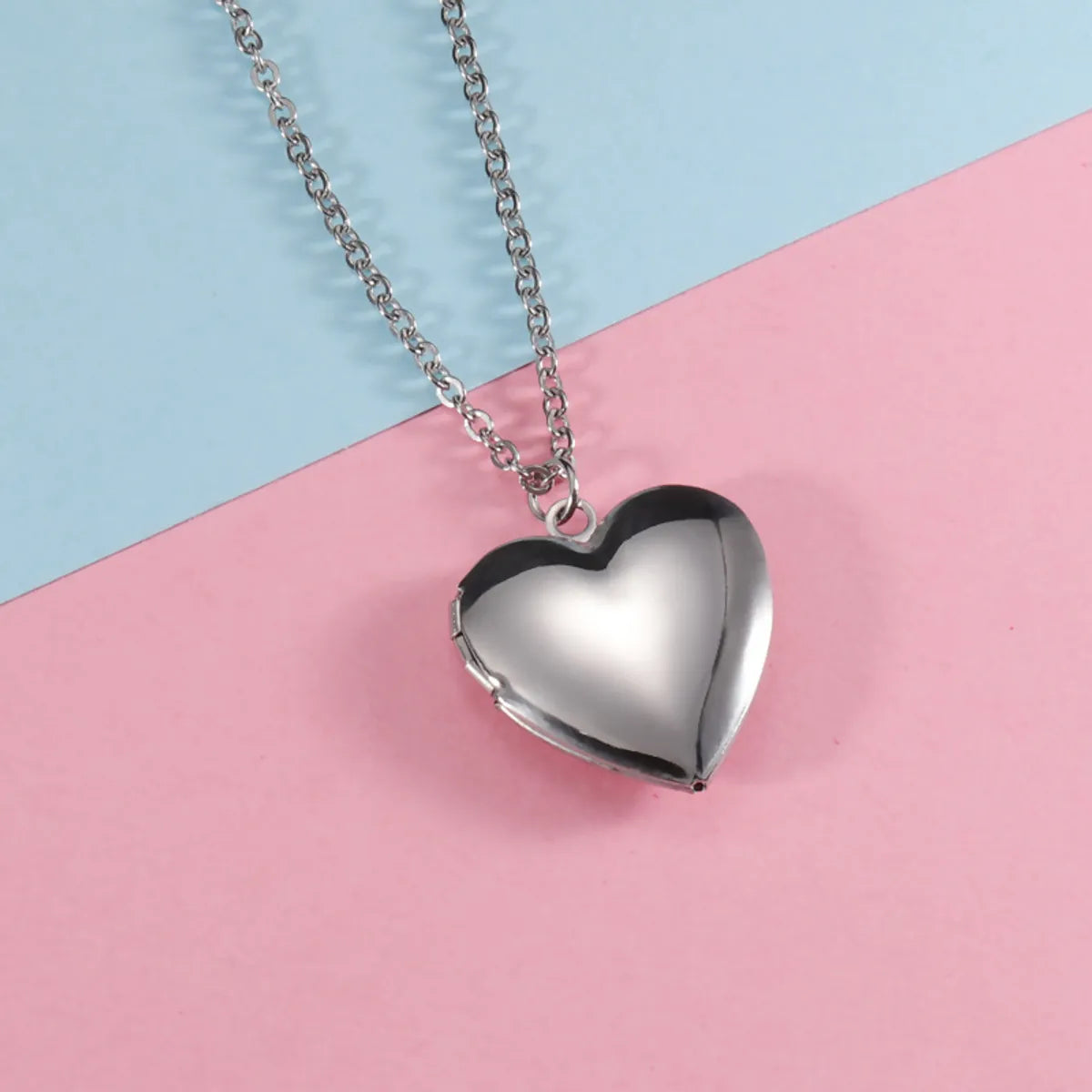 Fashion Heart Shape Stainless Steel Plating Pendant Necklace 1 Piece