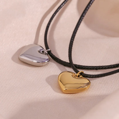 Fashion Heart Shape Stainless Steel Plating Pendant Necklace