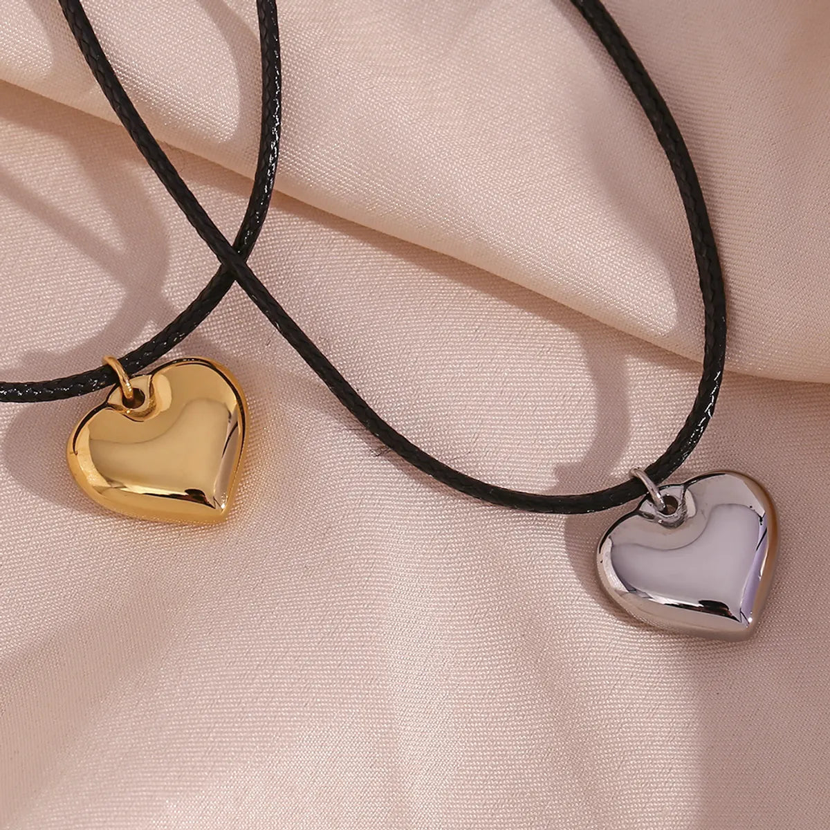 Fashion Heart Shape Stainless Steel Plating Pendant Necklace