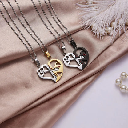 Fashion Heart Shape Stainless Steel Plating Pendant Necklace