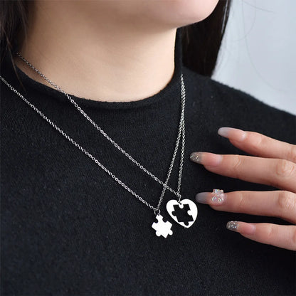 Fashion Heart Shape Stainless Steel Polishing Pendant Necklace