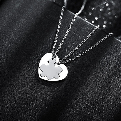 Fashion Heart Shape Stainless Steel Polishing Pendant Necklace