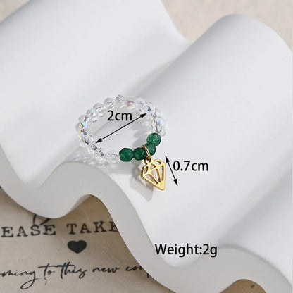 Fashion Heart Shape Stainless Steel Rings 1 Piece