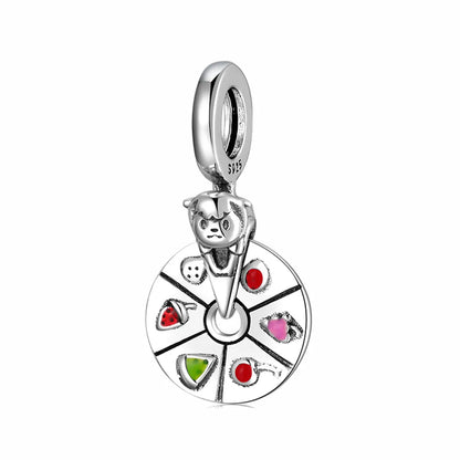 1 Piece Sterling Silver Artificial Gemstones Heart Shape