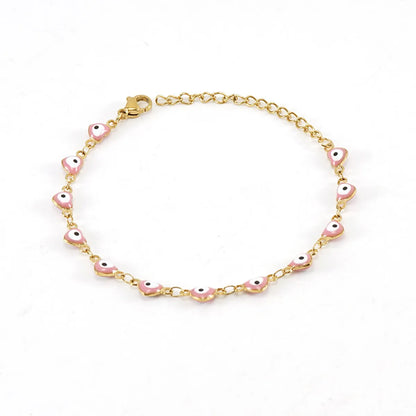 Fashion Heart Shape Titanium Steel Bracelets Enamel Stainless Steel Bracelets