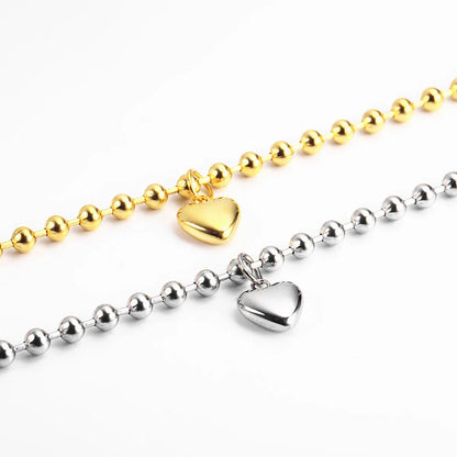 Fashion Heart Shape Titanium Steel Bracelets Plating Stainless Steel Bracelets