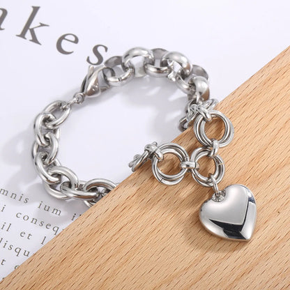 Fashion Heart Shape Titanium Steel Bracelets Stainless Steel Bracelets