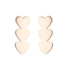 Fashion Heart Shape Titanium Steel Plating Ear Studs 1 Pair