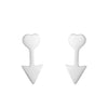 Fashion Heart Shape Titanium Steel Plating Ear Studs 1 Pair