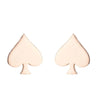 Fashion Heart Shape Titanium Steel Plating Ear Studs 1 Pair