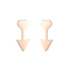 Fashion Heart Shape Titanium Steel Plating Ear Studs 1 Pair