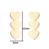 Fashion Heart Shape Titanium Steel Plating Ear Studs 1 Pair