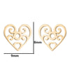 Fashion Heart Shape Titanium Steel Plating Ear Studs 1 Pair