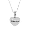 Fashion Heart Shape Titanium Steel Plating Rhinestones Pendant Necklace 1 Piece