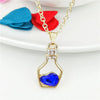 Fashion Heart Shape Wine Bottle Alloy Irregular Artificial Crystal Women'S Pendant Necklace 1 Piece